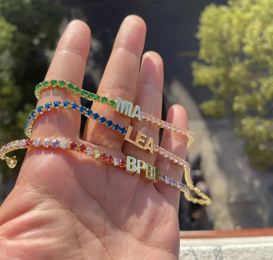 Custom Colorful Name Bracelet